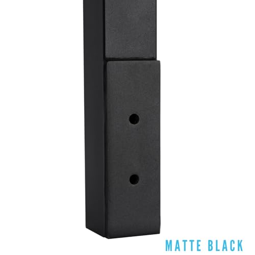 Cable Railing Post Fascia Mount-Stainless Steel Square Weldless 36"x2"x2" Pre-drilled Side Mount Metal Post for Wood Deck, Black 4 Pack - size: Line Post