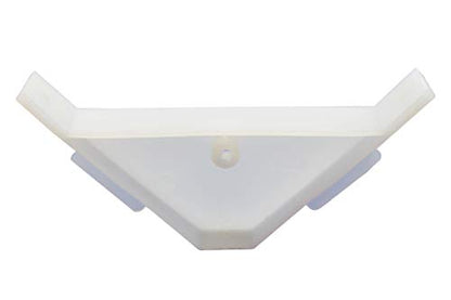 Berta 12-Pack, 90 Degree Cabinet Triangle Bracket, Plastic White Corner Support Braces - size: 12