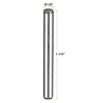 uxcell 1/8-Inch x 1-1/4-Inch Dowel Pins, Heat Treated Alloy Steel for Extra Hardness, Bright Finish and Accurate Alignment 5pcs - size: 1/8-Inch x 1-1/4-Inch