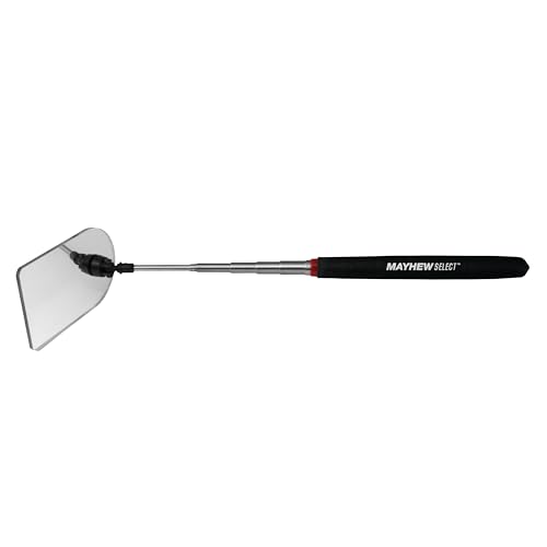 Mayhew Tools 17750 TeleMirror Telescoping Acrylic Mirror, 2-1/4" x 3.6", Black - size: 7.8"L x 1"W