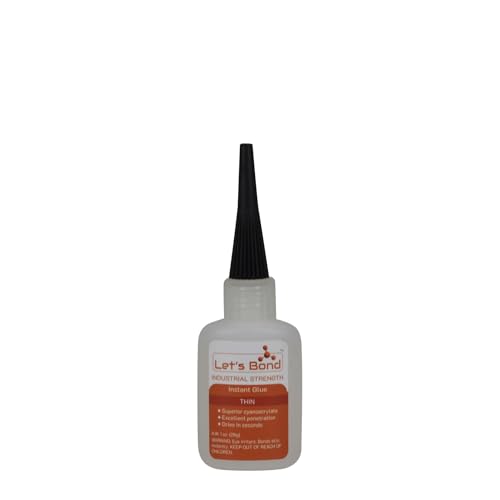 Let's Bond 1 oz Thin Professional Grade Instant Glue, Premium Cyanoacrylate, 5 CPS - size: 1 oz