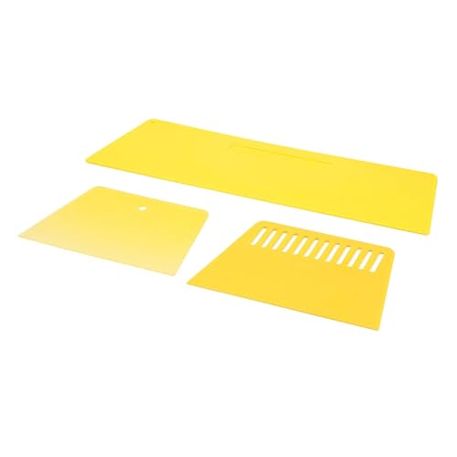 3 Pieces Auto Body Filler Spreaders Pp Putty Tool Flexible Edge Yellow for Car Foil Installation Tool Versatile