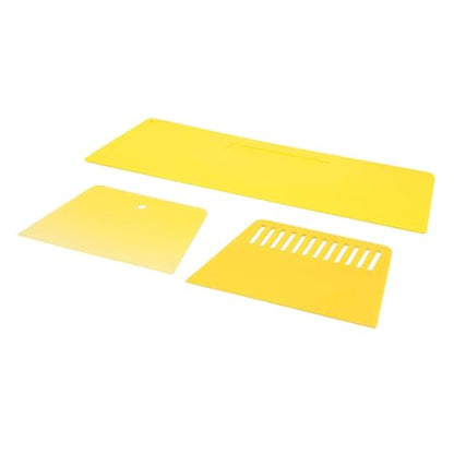 3 Pieces Auto Body Filler Spreaders Pp Putty Tool Flexible Edge Yellow for Car Foil Installation Tool Versatile
