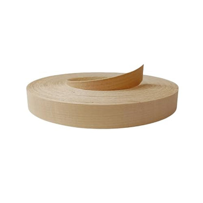 Maple Wood Veneer Edge Banding Roll 3/4 inch,Preglued Iron-On Veneer Edging,Hot Melt Self Adhesive Edgebanding Strip,Flexible Wood Tape for Cabinet Repair Furniture (3/4'' ×50') - size: 3/4'' ×50'