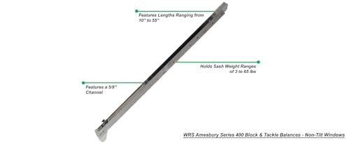 WRS 33" Series 400 Block and Tackle Window Balance, Stamp 3210, Non-Tilt - size: 3210 (8-13 lbs)