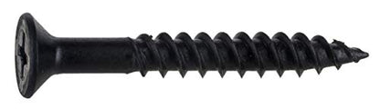 Hard-To-Find Fastener Phillips Flat Twinfast Wood Screws, Black Phosphate, Durable & Secure Indoor Wood Screws for Cabinets, Home Improvement, DIY, Construction, Interior Renovations, #10 x 1-1/2" - size: #10 x 1-1/2" Pack of 100