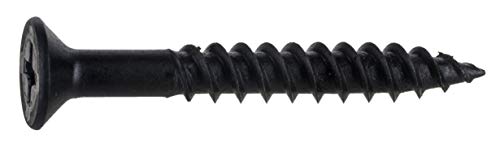 Hard-To-Find Fastener Phillips Flat Twinfast Wood Screws, Black Phosphate, Durable & Secure Indoor Wood Screws for Cabinets, Home Improvement, DIY, Construction, Interior Renovations, #10 x 1-1/2" - size: #10 x 1-1/2" Pack of 100