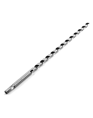 QWORK Auger Drill Bit for Wood, 1/2 Inch Diameter x 16 Inch Length, 3/8-Inch Hex Shank, Long Drill Bits - size: 1/2 x 16 inch