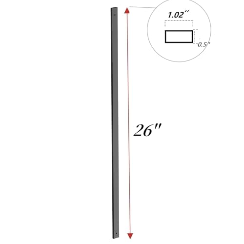 HZIU 50 Pack 26" Deck Balusters，Stainless Steel Deck Railing Kit - size: 26 Inch