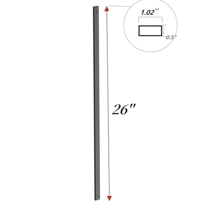 HZIU 50 Pack 26" Deck Balusters，Stainless Steel Deck Railing Kit - size: 26 Inch