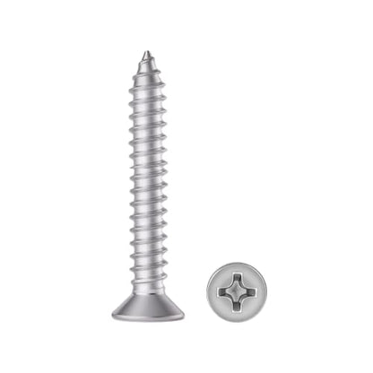 304 Stainless Steel #12 x 1-1/4" Flat Head Self Tapping Wood Screws 50PCS - size: #12 x 1-1/4"（50PCS）