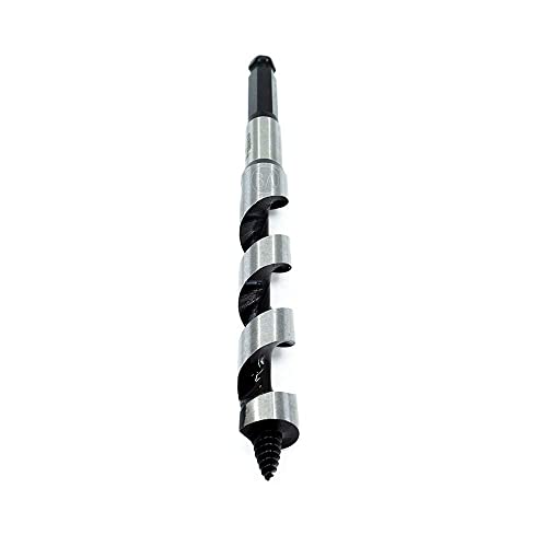 Benchmark Abrasives 3/4 Inch Auger Drill Bit for Woodworking,7/16” Hex Shank Tool for Smooth, Clean Cuts Hole Carbon Steel Hole Cutter Drill Bit for Drilling on Soft & Hard Wood, MDF, Plywood - size: 3/4"
