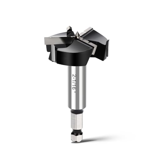 2-1/16" Forstner Drill Bit with 3/8" Quick Change Hex Shank - size: 2-1/16" | 52.5mm