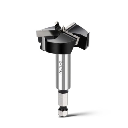 2-1/16" Forstner Drill Bit with 3/8" Quick Change Hex Shank - size: 2-1/16" | 52.5mm