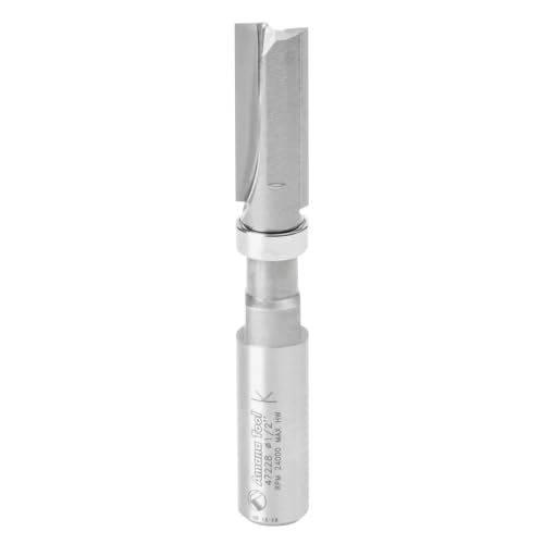 Amana Tool - 47228 Carbide Tipped Flush Trim Plunge Template 1/2 Dia x 1-1/4 x 1/2" Sh - size: 1/2 Dia x 1-1/4 x 1/2" Sh