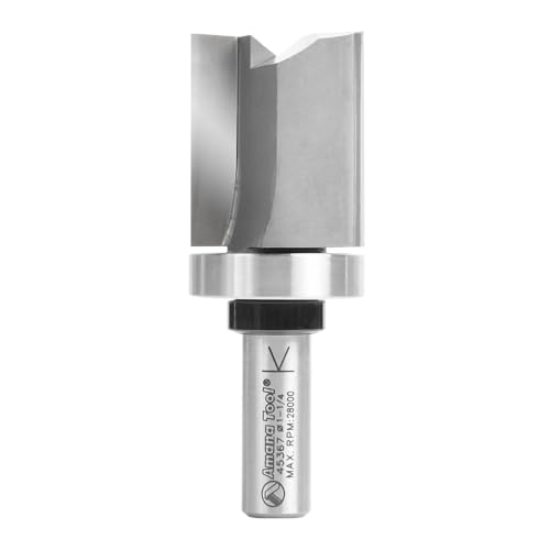 Amana Tool - 45367 Carbide Tipped Flush Trim Plunge Template 1-1/4 Dia x 1-1/2" x 1/2 - size: 1-1/4 Dia x 1-1/2" x 1/2