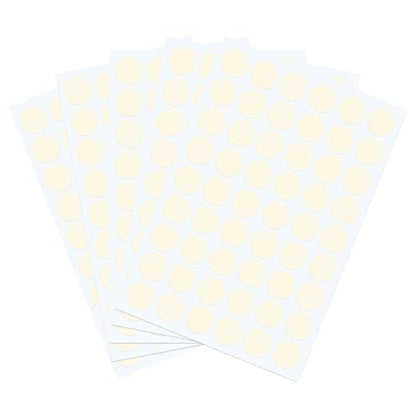 PATIKIL 270 Pieces Screw Hole Stickers, 5 Sheet Self-Adhesive Waterproof PVC Wood Grain Sticker for Screw Holes Wall Cabinets Desk Repairing, Beige, 21mm/0.83 Inch - color: Beige