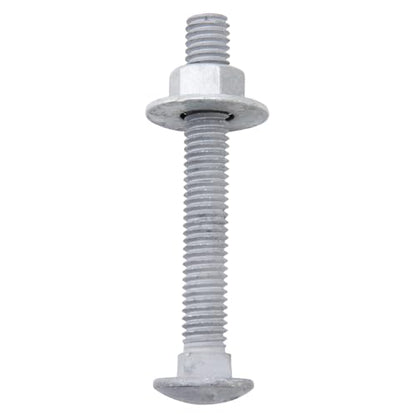 3/8" x 3-1/2" Carriage Bolts (50 PCS), Hot Dip Galvanized, Heavy Duty Round Head with Washers and Nuts - size: 3/8" x 3-1/2"