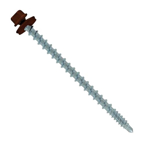 ST Fastening Kwikseal Woodbinder Metal Roofing Screws #10 x 3 - color: Brown, size: #10 x 3"