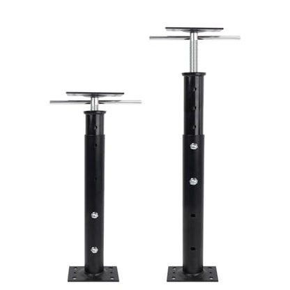 2 Pack House Floor Jacks for Leveling, Adjustable House Floor Jacks Post Pole,Height 18" to 35" Telescoping Jack for Temporary Support,Black