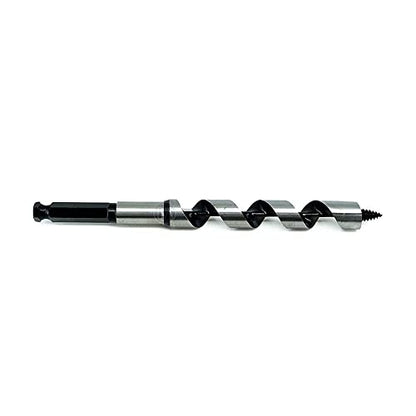 Benchmark Abrasives 3/4 Inch Auger Drill Bit for Woodworking,7/16” Hex Shank Tool for Smooth, Clean Cuts Hole Carbon Steel Hole Cutter Drill Bit for Drilling on Soft & Hard Wood, MDF, Plywood - size: 3/4"