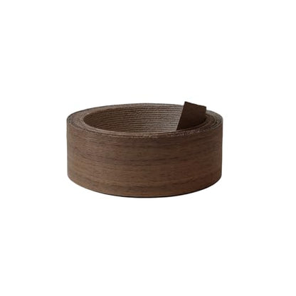 Black Walnut Wood Veneer Edge Banding Roll,1-1/2 inch X 13 ft Iron-On Pre-Glued Edging Tape with Hot Melt Adhesive,Ideal for Plywood, Furniture, Drawers, Shelves Renovation - color: Black Walnut, size: 1-1/2''×13ft