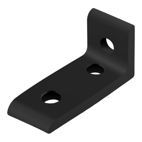 8020, 4176, 10 Series, Aluminum 3 Hole Inside Corner Bracket 90 Degree Angle Bracket for 80/20 T Slot Extruded Aluminum Extrusion (Black Anodize, 10) - style: Black Anodize