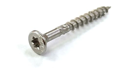 MAX Drive Professional Decking & Outdoor Wood Screws, Stainless Steel, #9 X 3, 6 Lobe 25 Drive (3 LBS, 300 pcs with 1 Bit in Jar), V57092 - size: #9 X 3", style: Stainless Steel