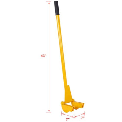 Pallet Buster Tool, Heavy Duty Carbon Steel Deck Board Removal Tool with 43in Long Handle Standing Hardwood Board Demolition Without Lower Back Pain & Knee Pain