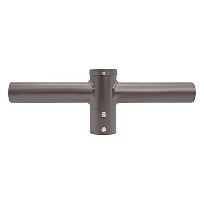 180 Degree Double Bullhorn Mounting Bracket for 2 Lighting Fixtures, Bronze Steel Pole Mount Bracket for Outdoor Shoebox, Parking Lot, Street Light Fixtures - size: 180 Degree Double Bullhorn Pole Mount Bracket