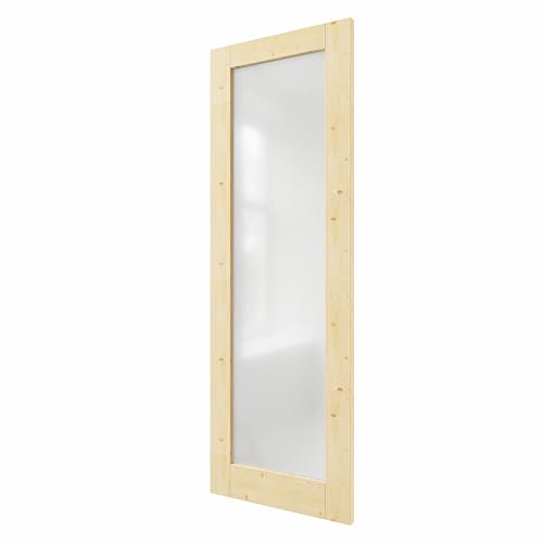 Interior Door,1-Lite Glass Doors,Wood Door Slab,30x80 Barn Door - size: 30" x 80"
