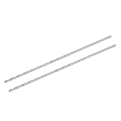 uxcell HSS Extra Long Twist Drill Bits,4mm Drill Dia 300mm Length 2Pcs - size: 4x300mm