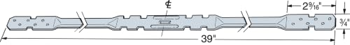 Simpson Strong-Tie LTB40 LTB 39 in. 22-Gauge Galvanized Tension Bridging (Pack of 100)