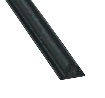 WRS .190" x .141" Black Bulb Seal Weatherstripping, 24 Ft Roll - color: 24 Ft Roll - Black Bulb Seal (.190" x .141")