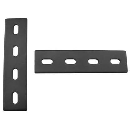 E-outstanding 2PCS 38x155mm Heavy Duty Flat Repair Plate Black Carbon Steel Straight Bracket Connector for Furniture Reinforcement and Woodworking Joints