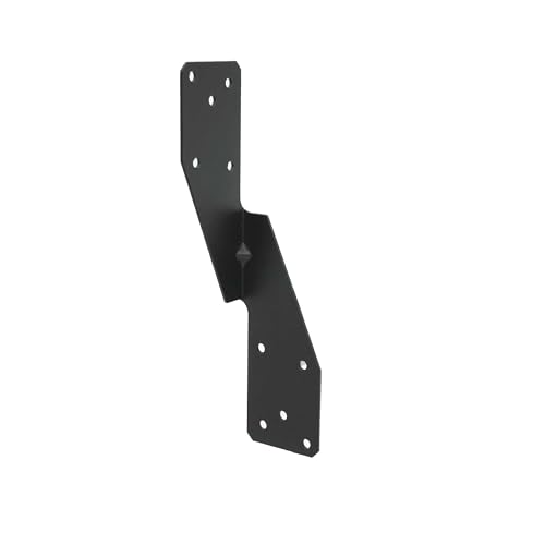 20 Pack Heavy Duty H2.5A Hurricane Tie Brackets 18 Gauge (1.2mm) – Galvanized + Black Powder Coated Steel Strong Tie Straps for Joist Hangers, Truss, Beam, Rafter, Gazebo, Deck – mBracket - style: RT7A-1.2-BPC-