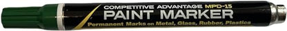 Enamel Paint Markers MPD-15 | GREEN - 1 Pack | Permanent Marks on Metal, Glass, Rubber, Plastic & more, Waterproof UV Resistant - color: Green