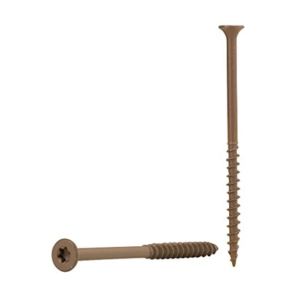 Nuvo Iron Deck Screws Box #8 x 3-250 Count, Brown - size: Jar #8 x 3" - 250 count