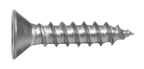 #4 x 1 Flat Head Wood Screws, Phillips Drive, Type 316 Marine Grade Stainless Steel, Partial Thread, Bright Finish, Quantity 100 By Fastenere - size: #4 x 1" (100 Pack)