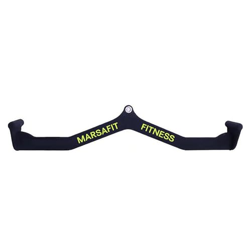 MARSAFIT Home Gym Fitness Rowing T-bar V-bar Pulley Cable Machine Attachment, Bicep Curl Tricep LAT pulldown Bar Back Strength Training Handle Grips LAT Pull Down Bar for Seat Row Workout - style: BTBAR 1905