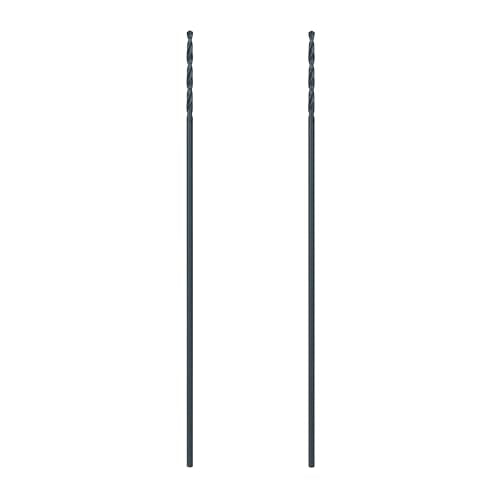 Greycore Tools 3/32 Inch x 6 Inch Black Oxide Aircraft Extension Bit 2-Pack – Long Drill Bit for Steel, Wood, Plastic and Aluminum - Round Shank, Split Point (3/32" x 6") - size: 3/32" x 6"