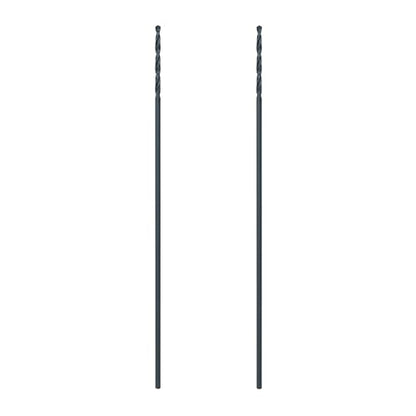 Greycore Tools 3/32 Inch x 6 Inch Black Oxide Aircraft Extension Bit 2-Pack – Long Drill Bit for Steel, Wood, Plastic and Aluminum - Round Shank, Split Point (3/32" x 6") - size: 3/32" x 6"