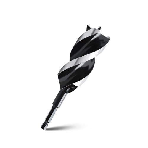 1-1/2" x 6" Auger Drill Bit for Wood,Hex Shank Tri Flute Drill Bit - size: 1-1/2"x6"