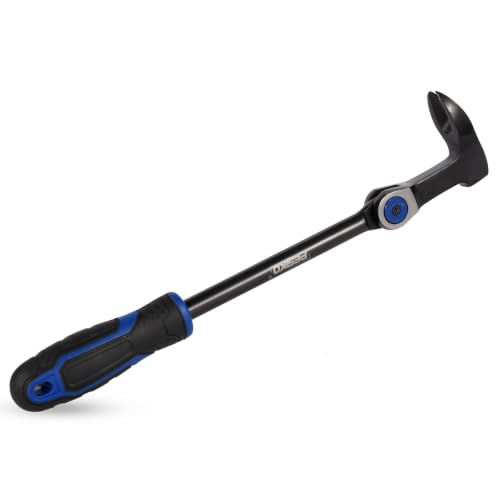 10" Nail Puller Pry Bar, Indexing Crowbar Multi-Angle Wrecking Bar - size: 10"
