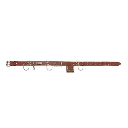 TOURBON Adjustable Tool Belt with 2 Tool Pockets,7 Tool Holster - color: Brown
