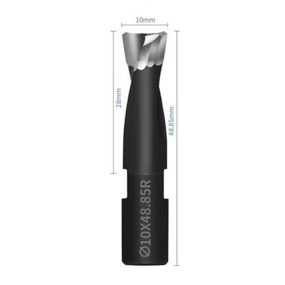 10mm Carbide Bit for DF500 Domino Joiner, Spiral Flute Cutter, 1 Pack - size: 10mm
