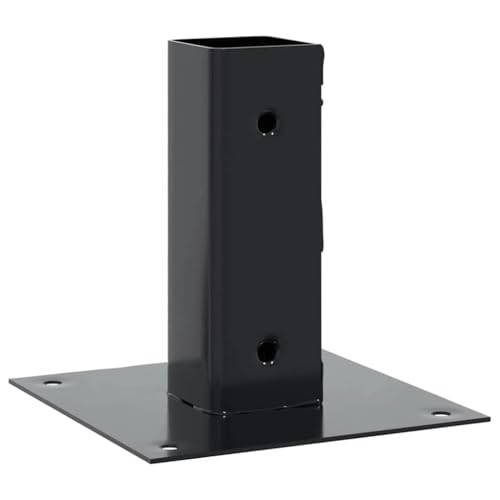 12pcs Square Post Base 1.81x1.81 Inch Anthracite Steel Bracket - color: Anthracite-A, size: 1.81 x 1.81" (L x W)