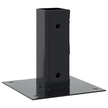 12pcs Square Post Base 1.81x1.81 Inch Anthracite Steel Bracket - color: Anthracite-A, size: 1.81 x 1.81" (L x W)