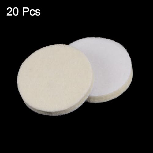 HARFINGTON 20pcs Wool Felt Polishing Pads, 2 Inch Buffing Wheel Polish Pad - size: 2 Inch
