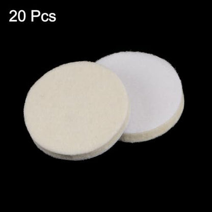 HARFINGTON 20pcs Wool Felt Polishing Pads, 2 Inch Buffing Wheel Polish Pad - size: 2 Inch